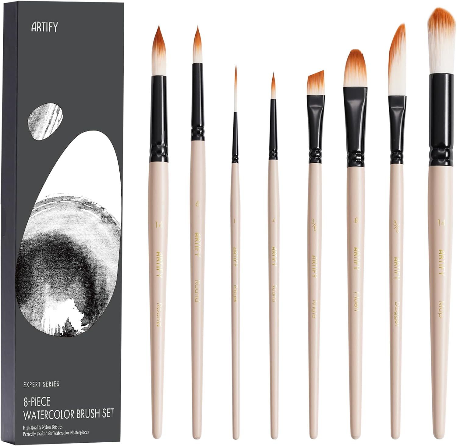 ARTIFY Watercolor Brushes with Case