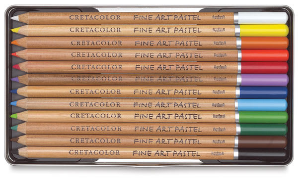 Cretacolor Fine Art Pastel Pencils range shown in a tray